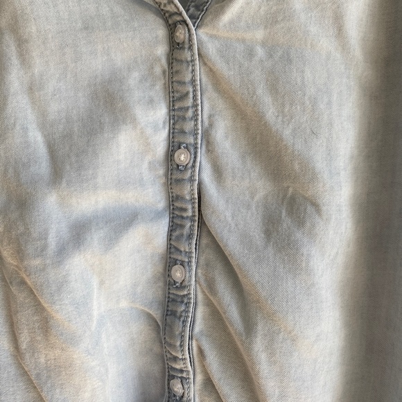 &SHIRT by H&M Women Chambray Top/Shirt light Blue Elastic Waist - Picture 3 of 8